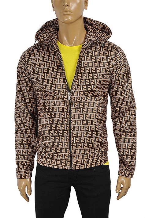 mens fendi hooded jackets|fendi windbreaker jacket.